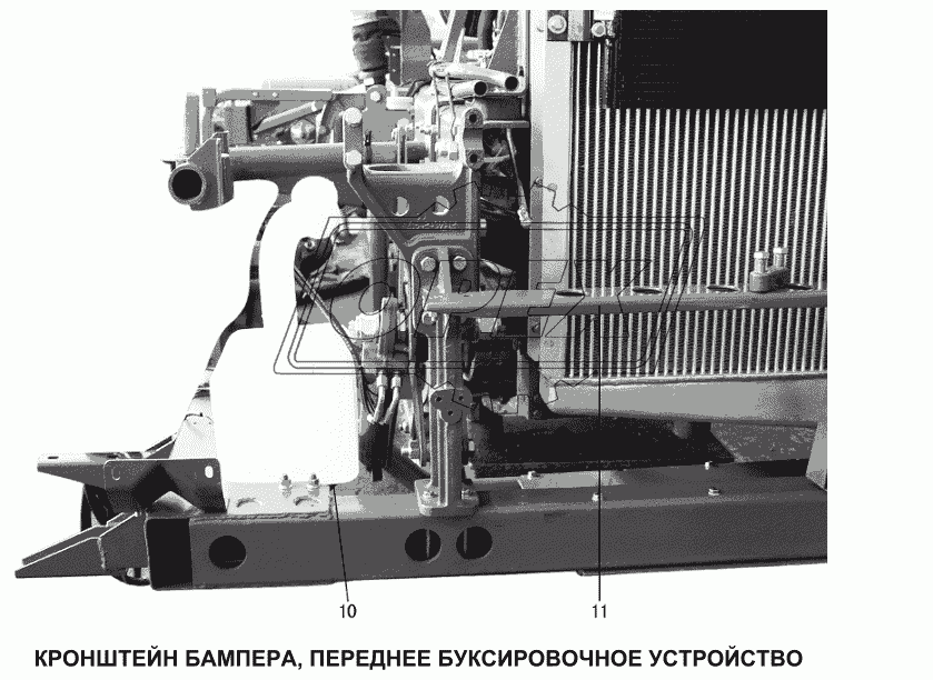 Кронштейн бампера, переднее буксировочное устройство 2