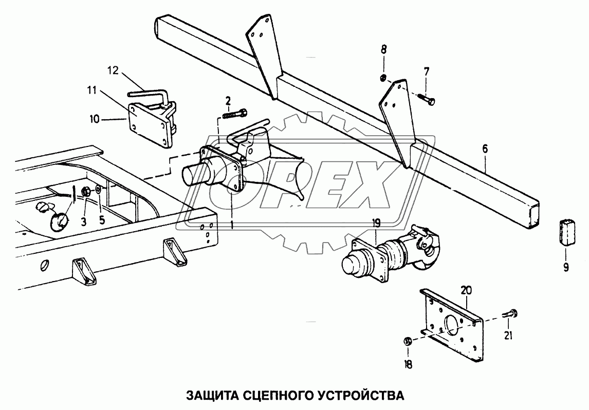 Защита сцепного устройства