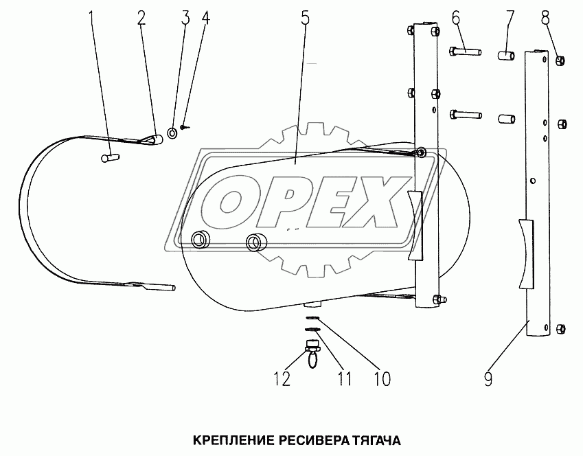 Крепление ресивера тягача 2