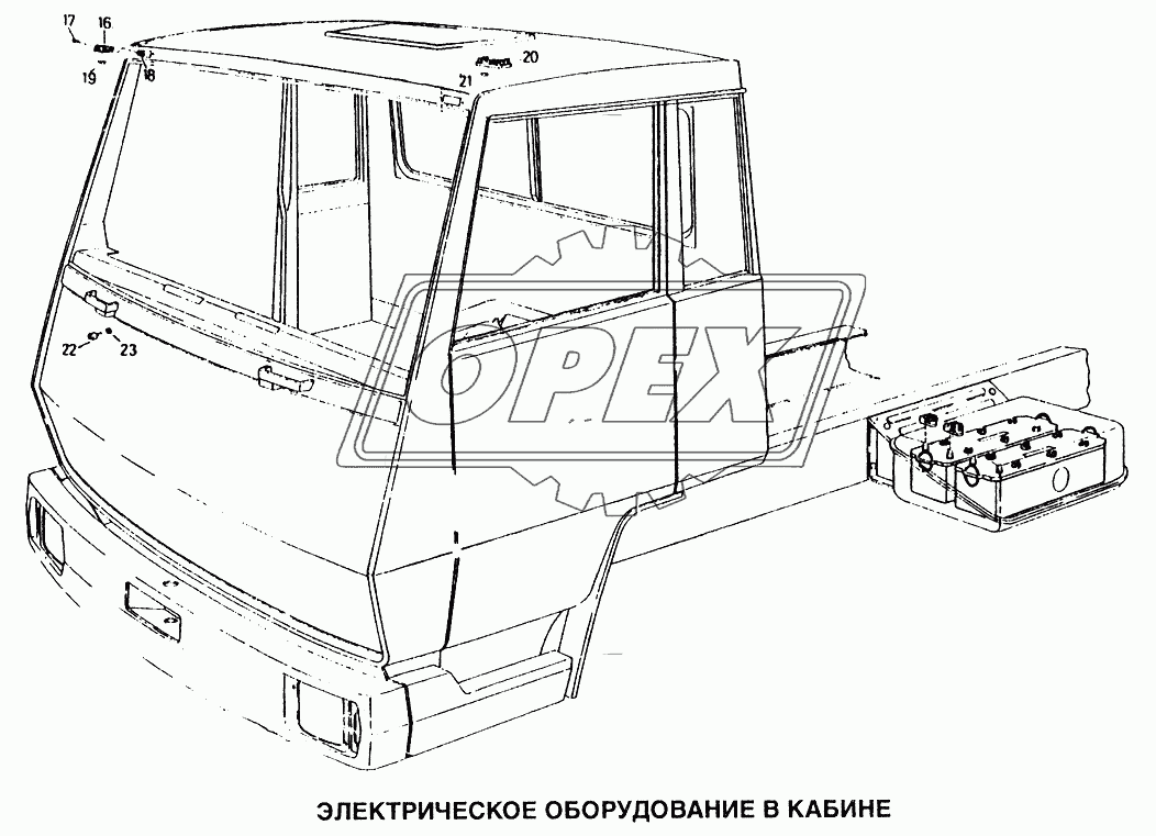 Электрическое оборудование в кабине