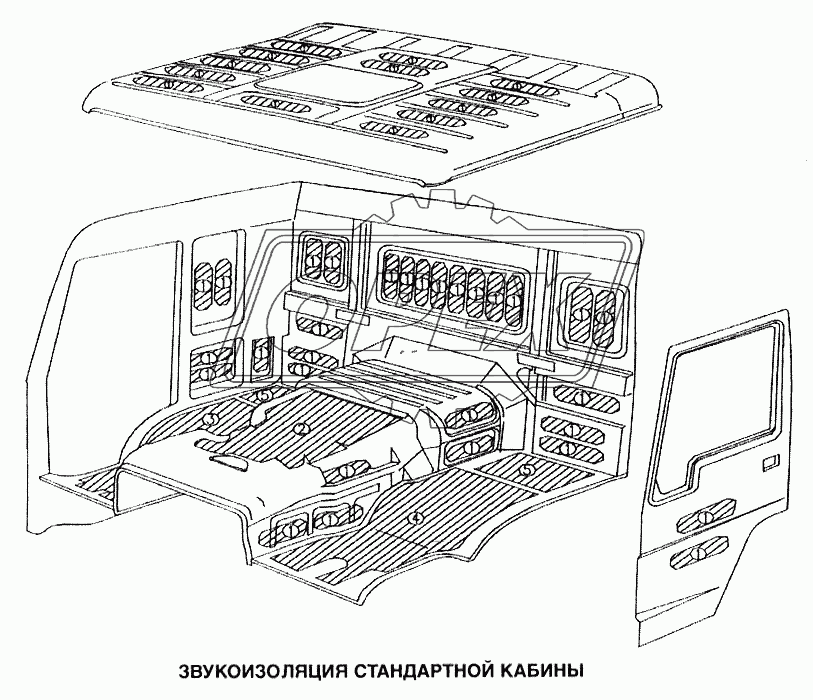 Звукоизоляция стандартной кабины