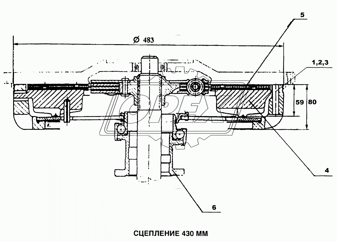 Сцепление 430мм