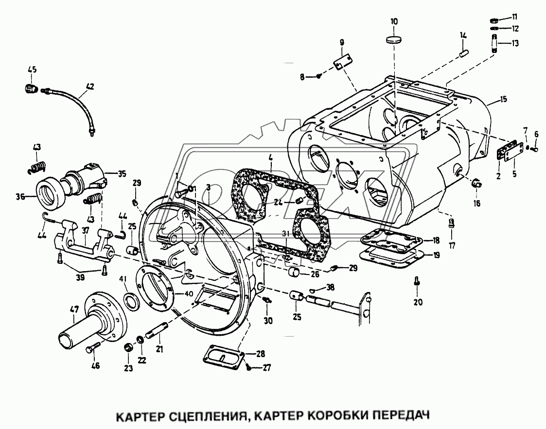 Картер сцепления картер коробки передач