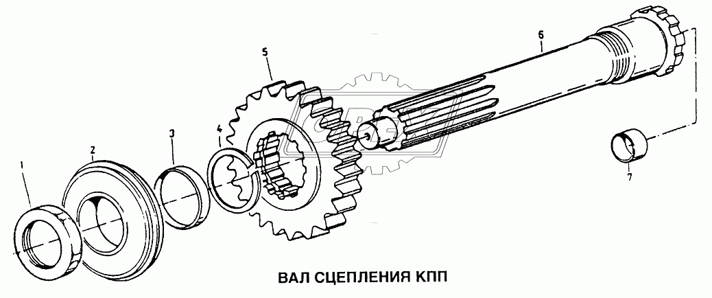 Вал сцепления КПП