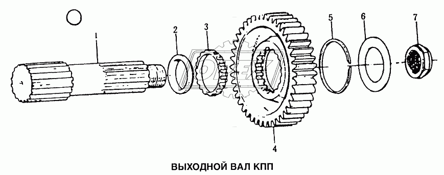 Выходной вал КПП