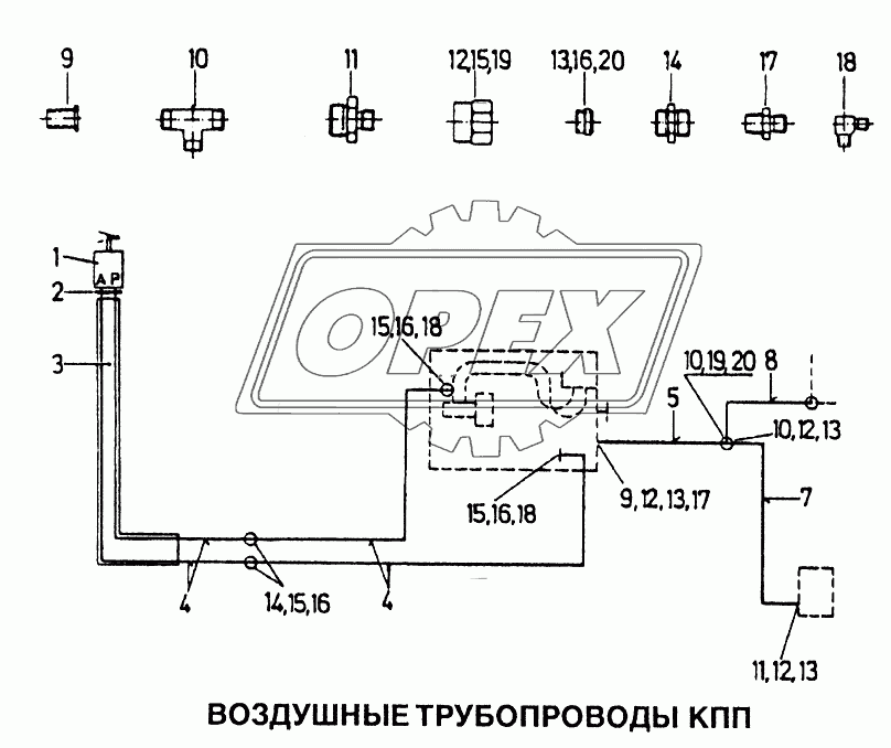 Воздушные трубопроводы КПП