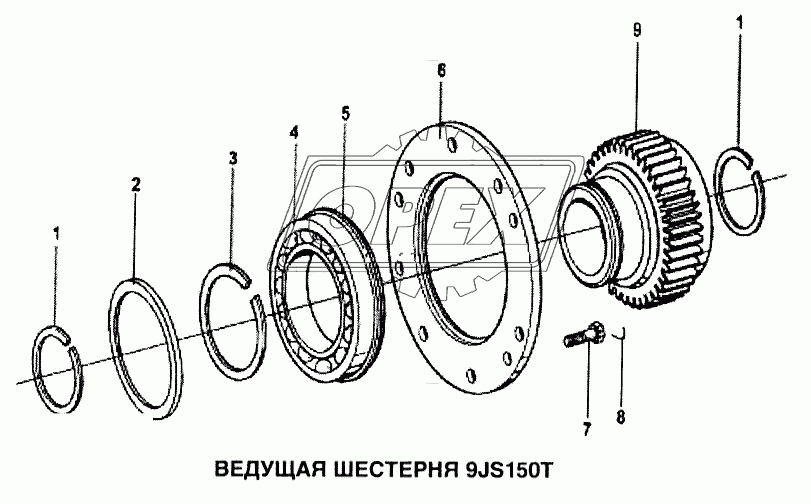 Ведущая шестерня 9JS150T