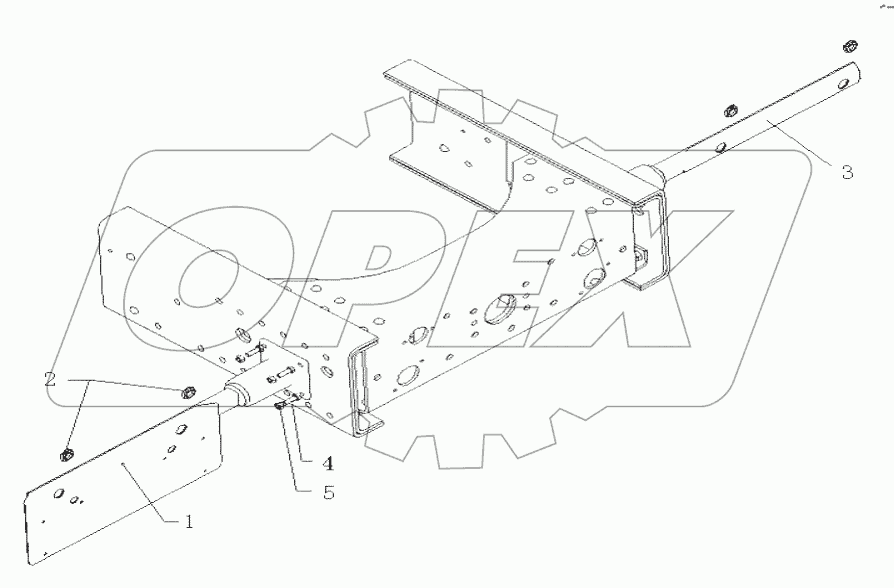  HOWO rear light bracket assemby