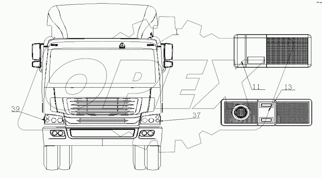  HOWO driving cab electrical equipment