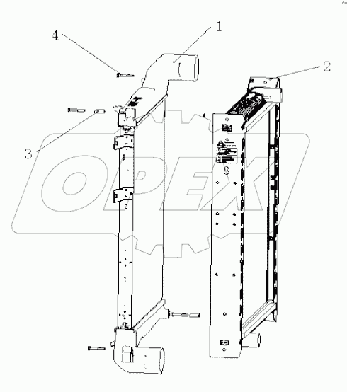  HOWO intercooler assemby