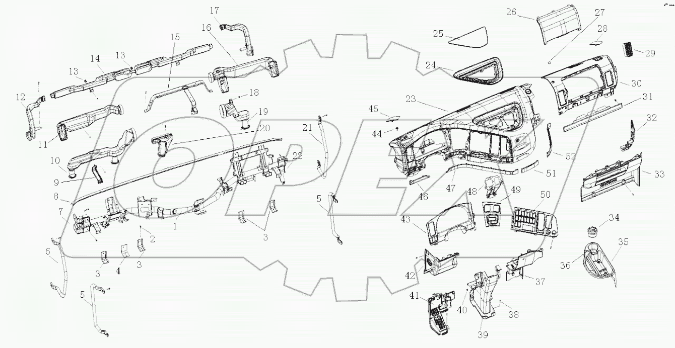  HOWO Instrument assemby