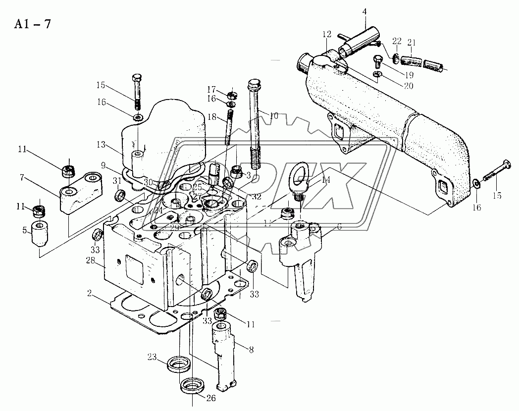 WD615 CYLINDER HEAD (A1-7)