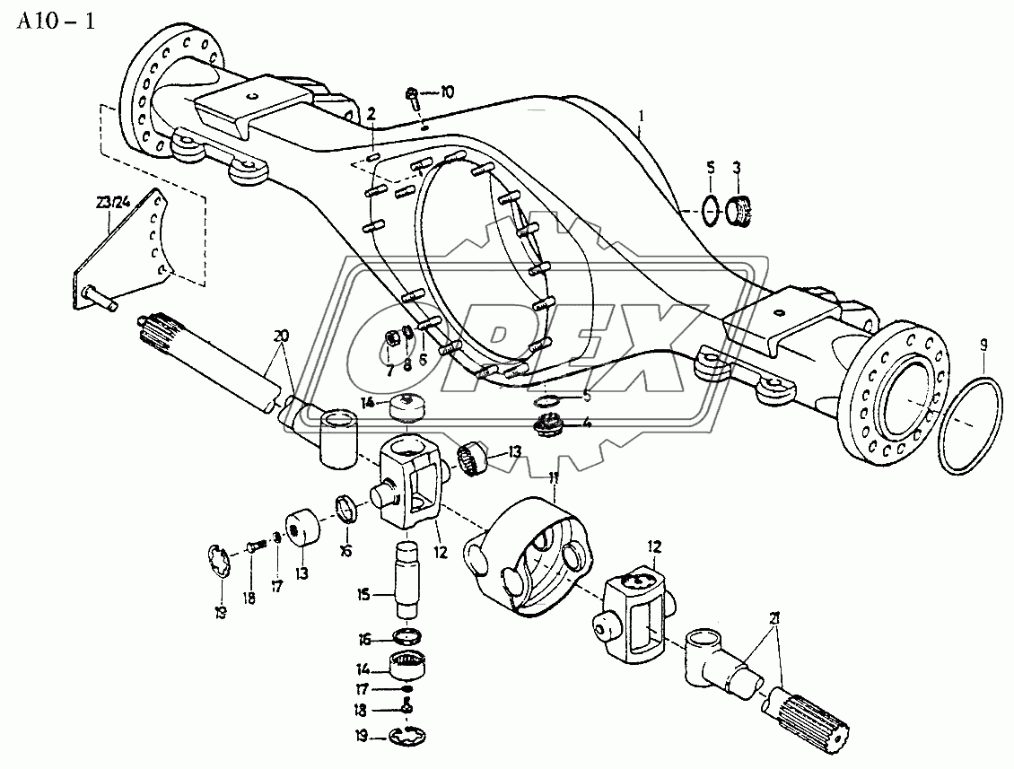 FRONT AXLE BRACKET OF FRONT DRIVE AXLE (A10-1)