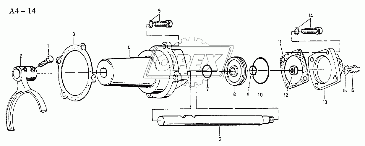 Fuller SHIFTING CYLINDER ASSEMBLY (A4-14)