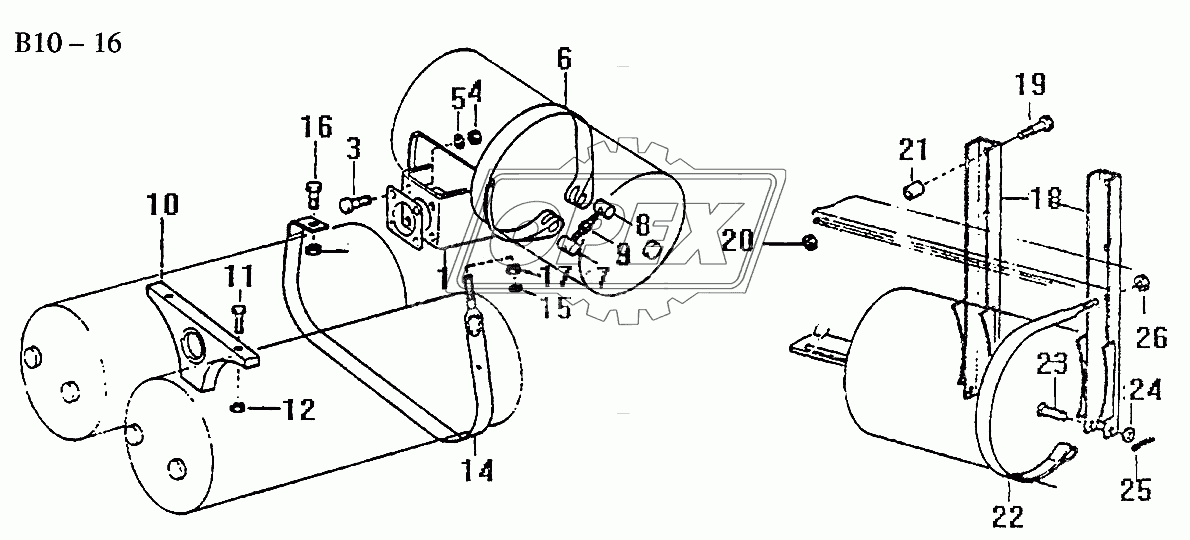 AIR RESERVOIR FIXATION (B10-16)