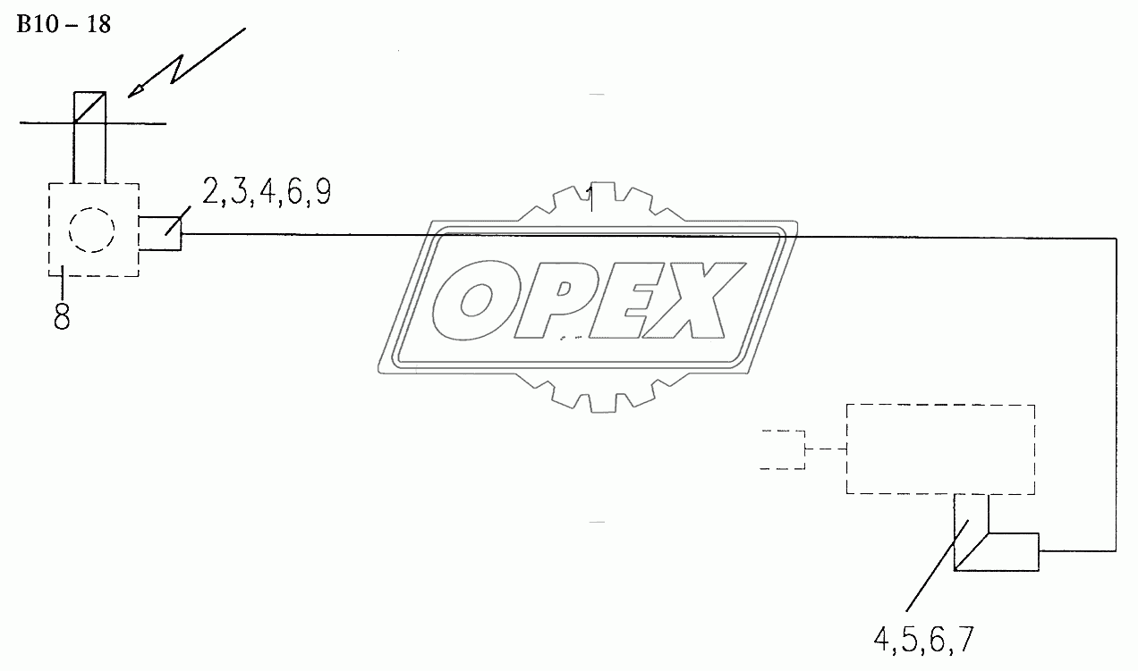 AXLE PNEU. DIFF. LOCK (B10-18)