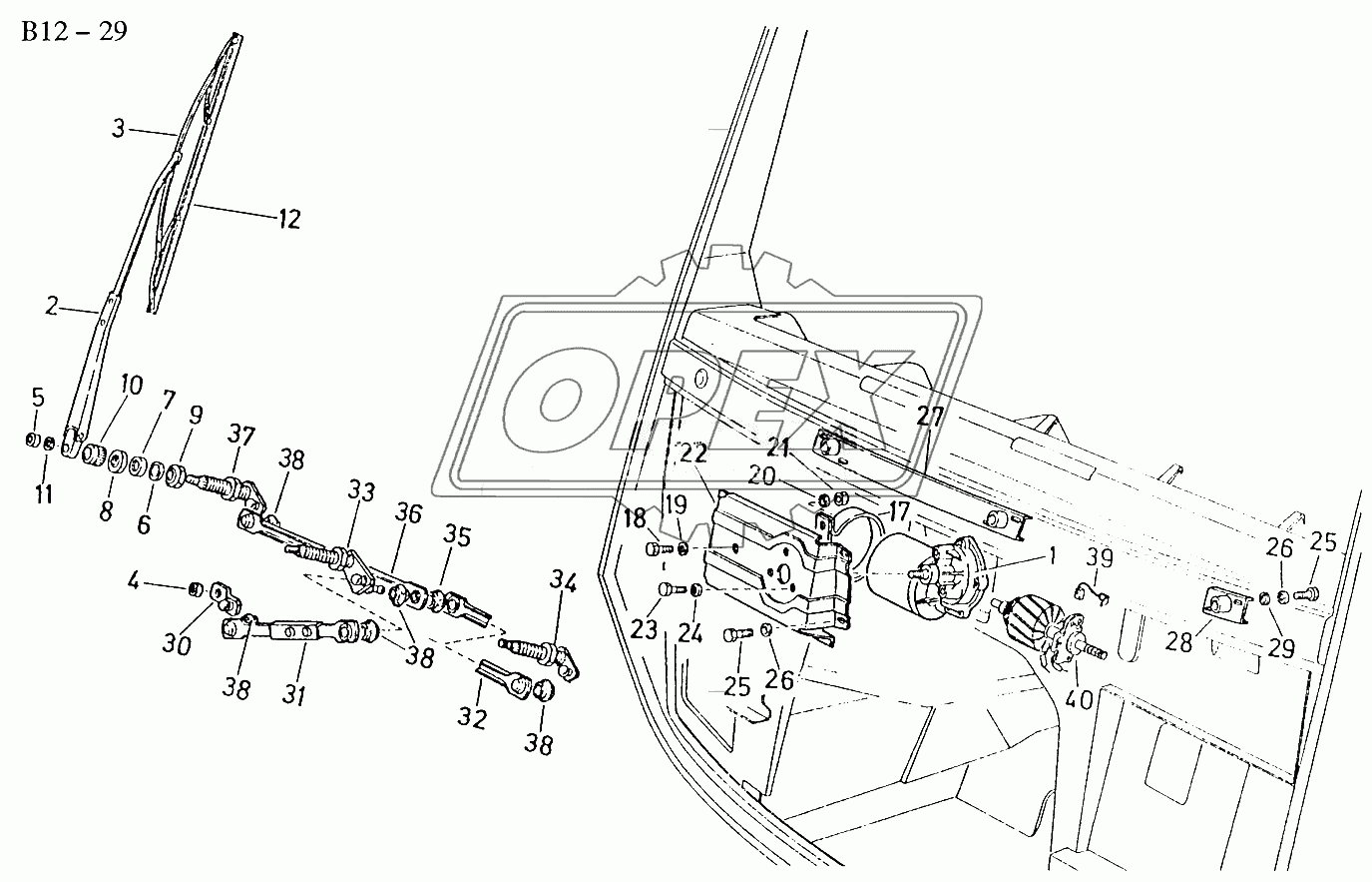 WIND SCREEN WIPER (B12-29)