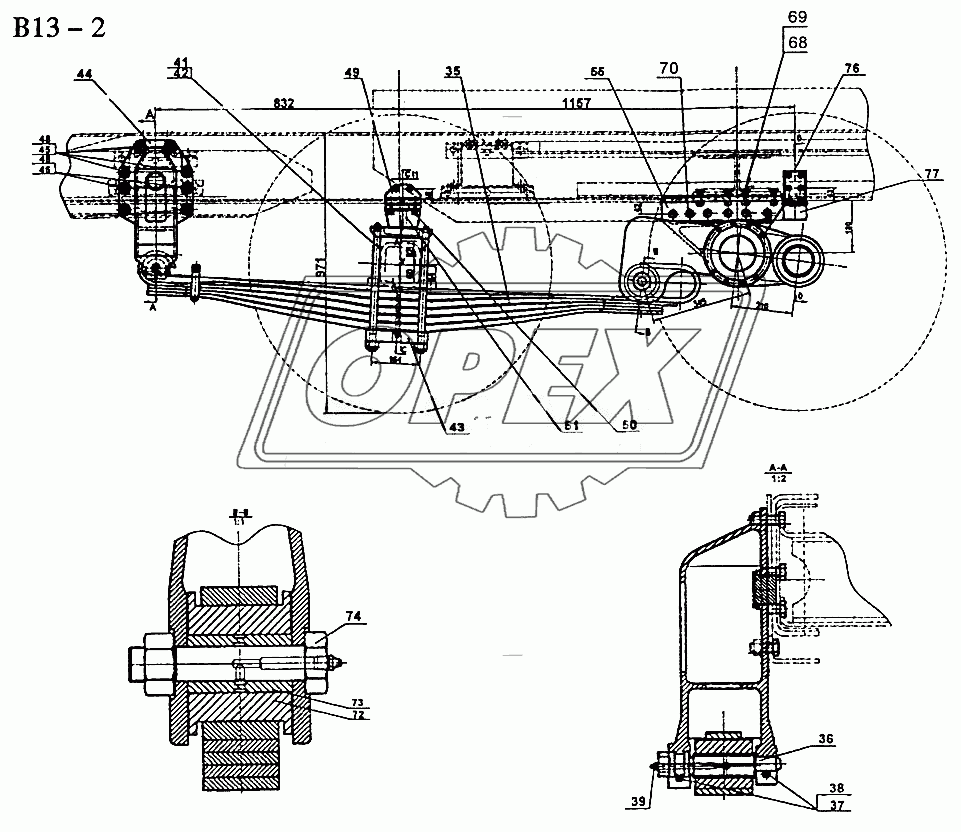 6x2 REAR SPRING (B13-2)