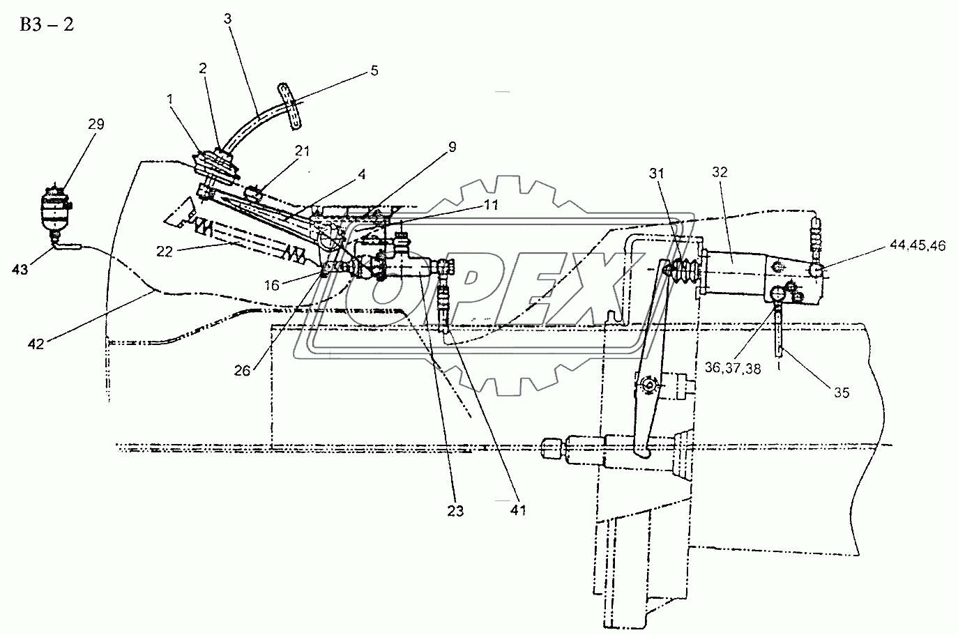 THE OPERATION SYSTEM OF Ф430MM CLUTCH (B3-2)