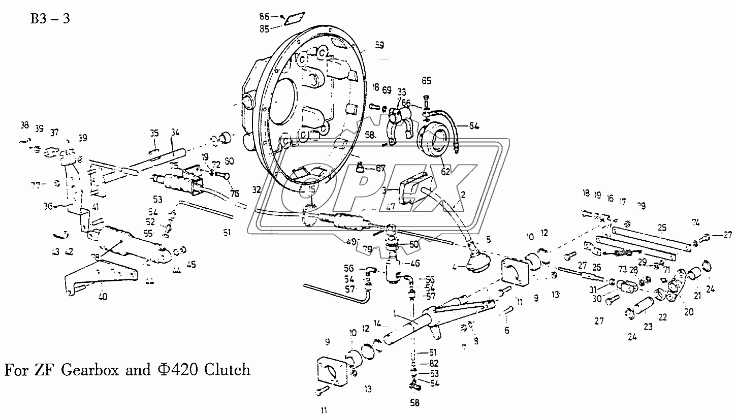 CLUTCH MECHANISM FOR DRIVE RIGHT (OPTION) (B3-3)