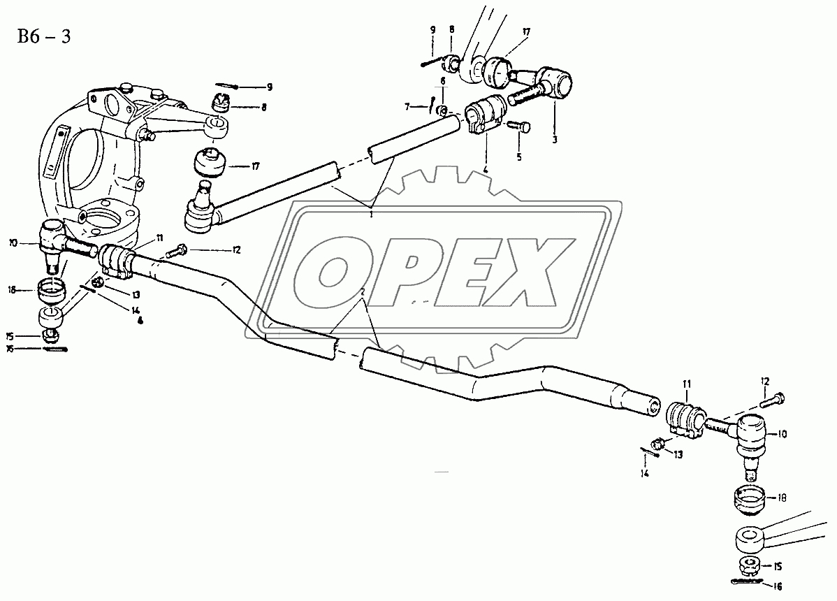 4x4, 6x6 STEERING LINK (B6-3)