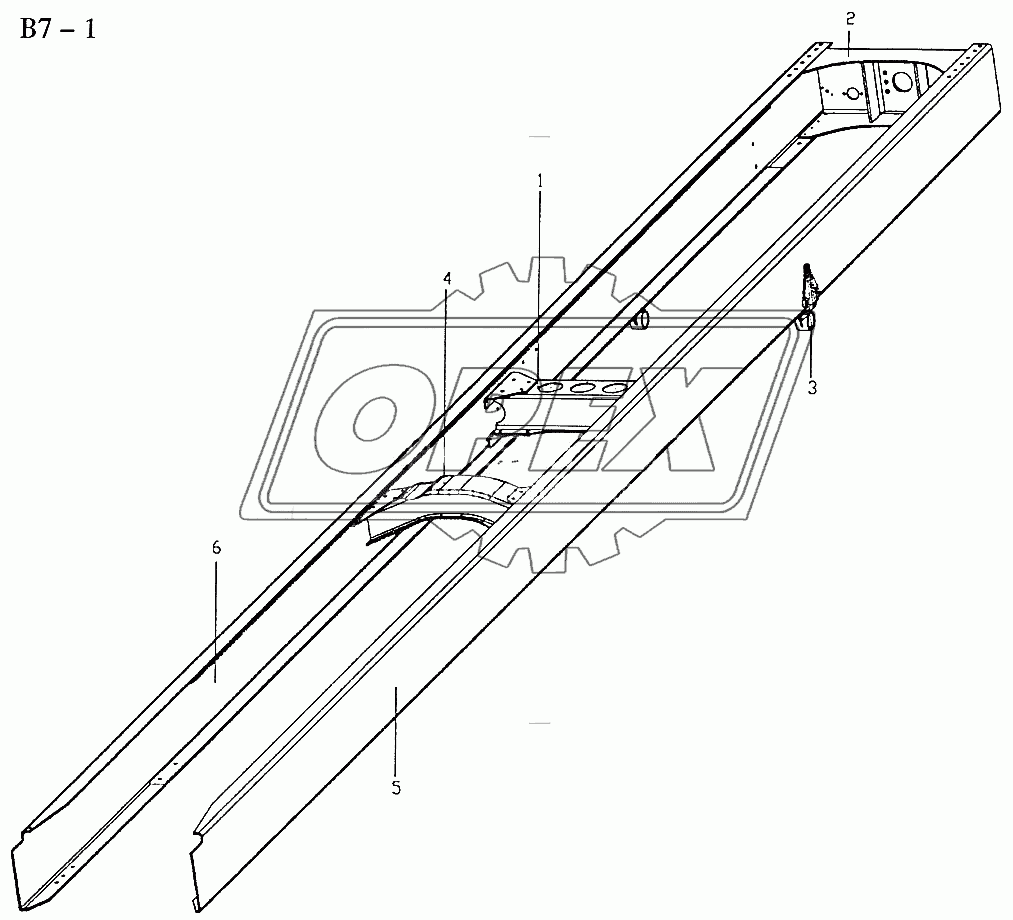 CHASSIS FRAME FOR 4x2 TIPPER TRUCK (B7-1)