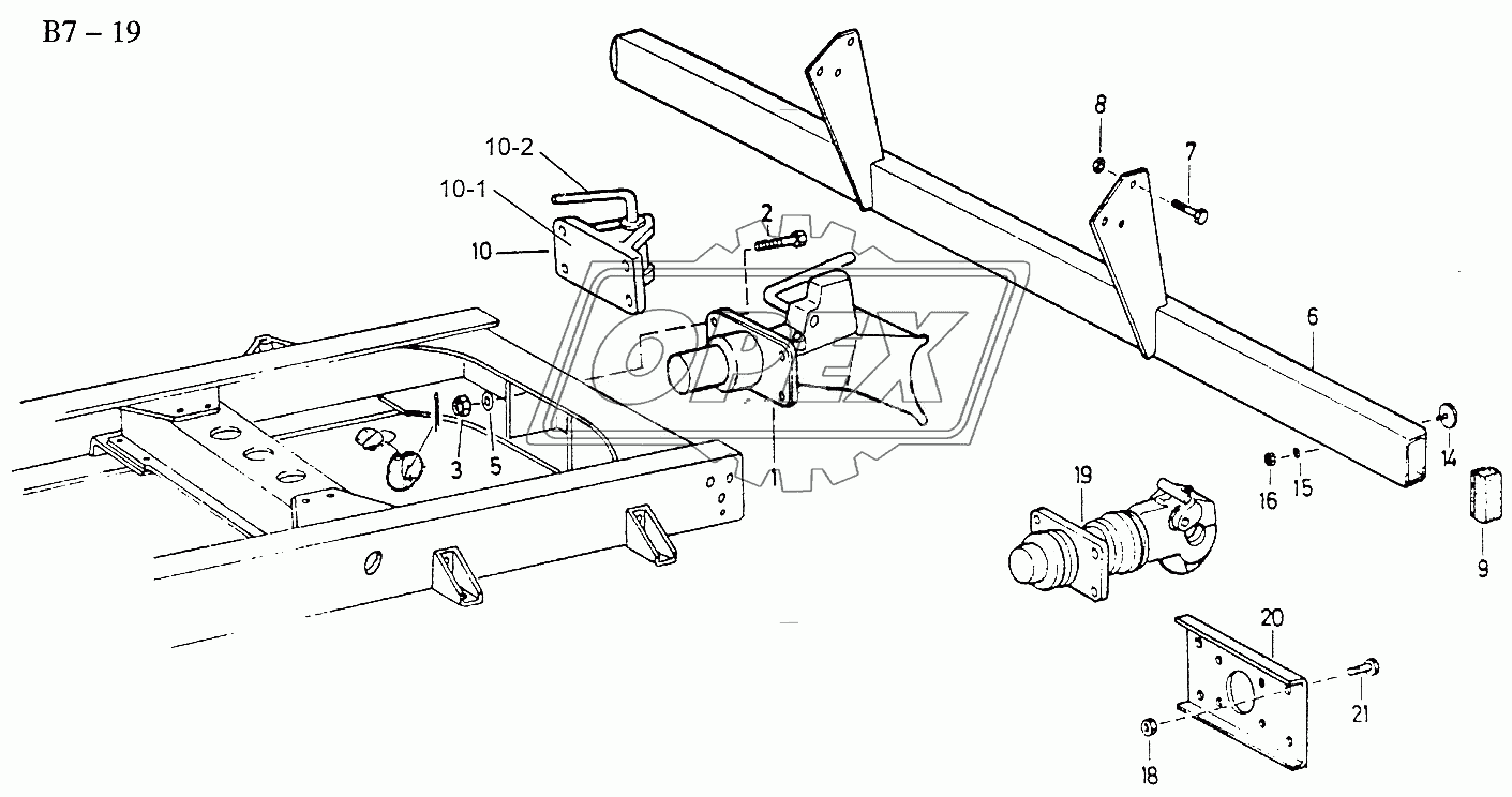 BOTTOM PROTECTION, TRAILER COUPLING (B7-19)