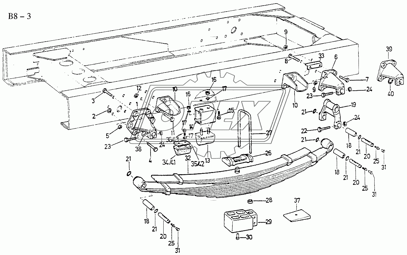 4x2, 4x4 REAR SPRING (B8-3)