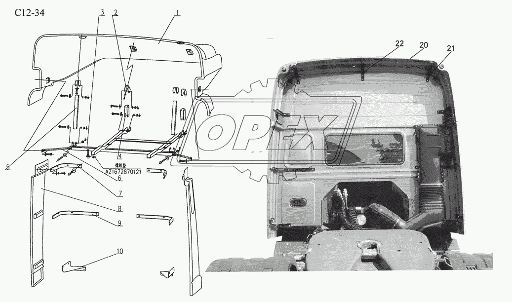 WING, WIND SHEET (C12-34)