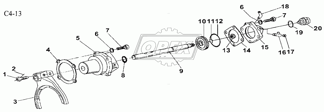 9JS150T SHIFTING CYLINDER (C4-13)