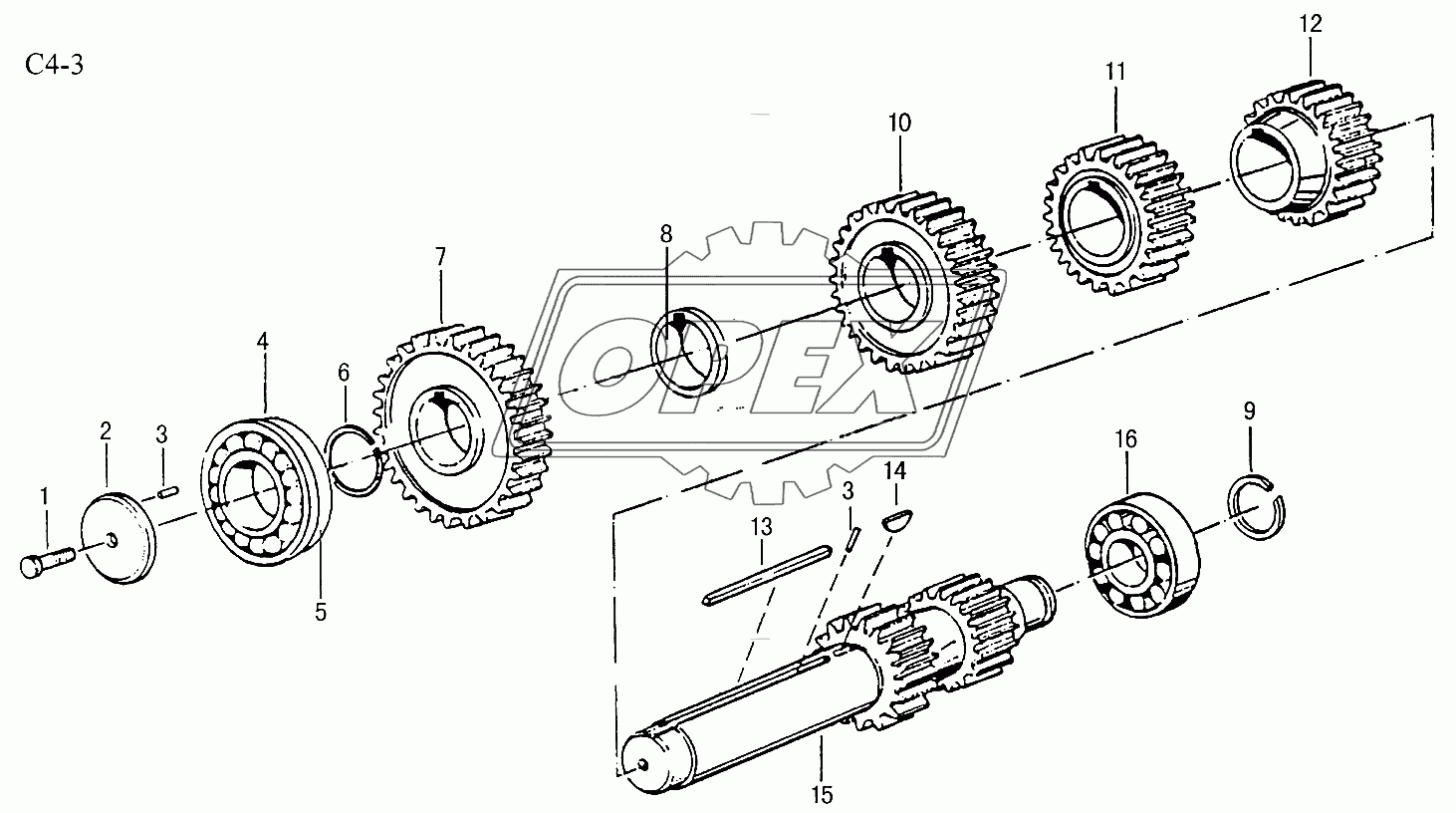 9JS150T LAY SHAFT (C4-3)