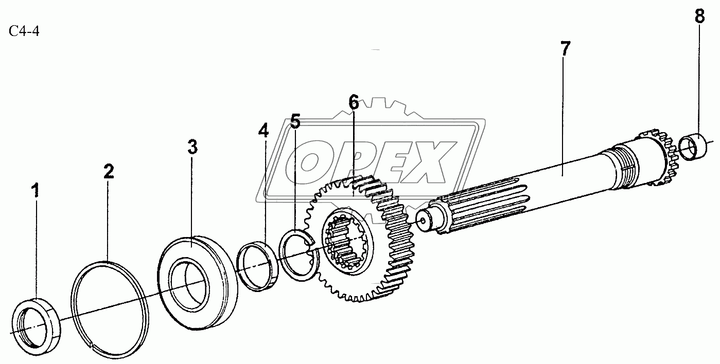 9JS150T CLUTCH SHAFT (C4-4)