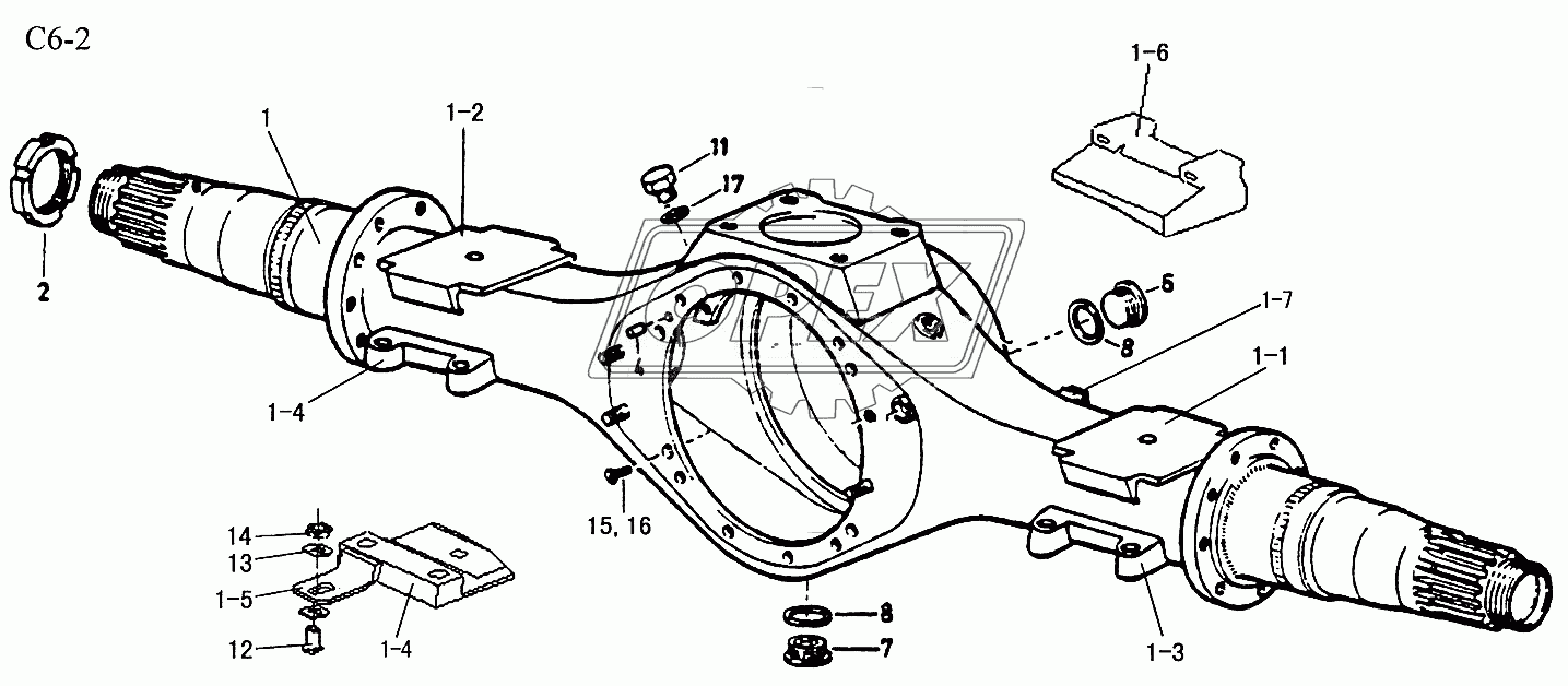 REAR AXLE HOUSING (C6-2)