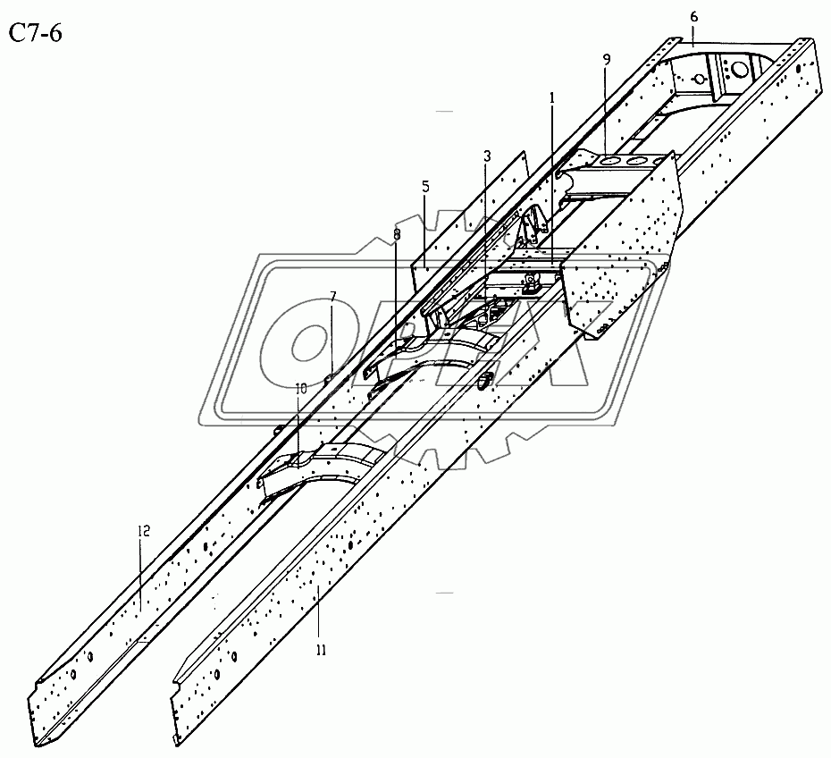 CHASSIS FRAME FOR 6x4 CARGO TRUCK (C7-6)