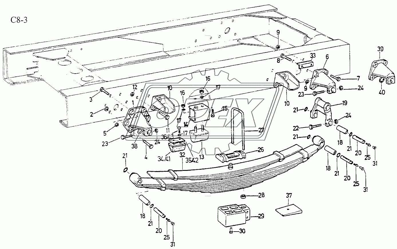 4x2 REAR SPRING (C8-3)