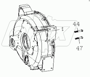  Fly wheel housing & Screw