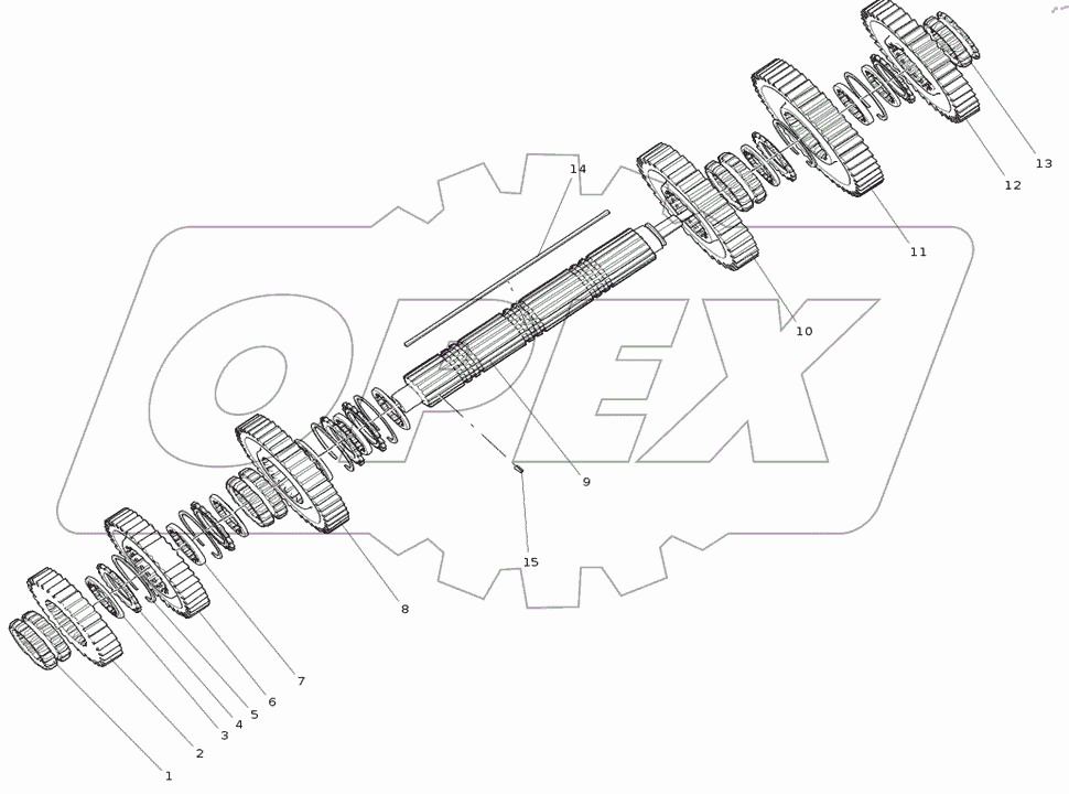  AZ2203040052 Главный вал в сборе