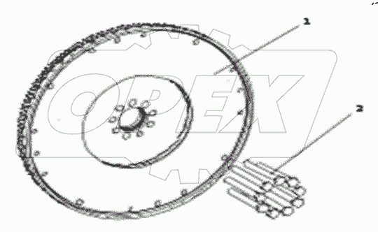  AC D100243801 Маховик и болты маховика
