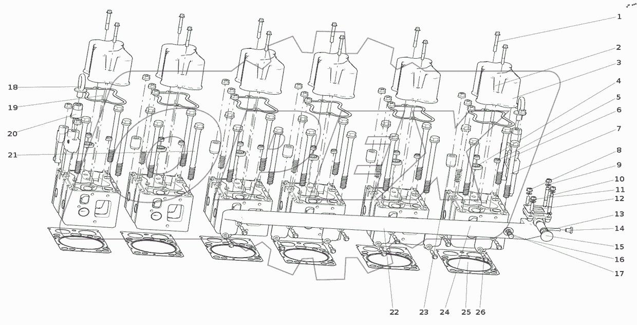  AC D100443801 Крышка цилиндра