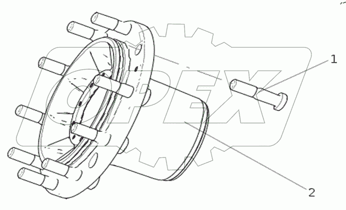  AZ4075410042 Передняя ступица в сборе