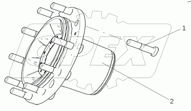  AZ4075410042 Передняя ступица в сборе