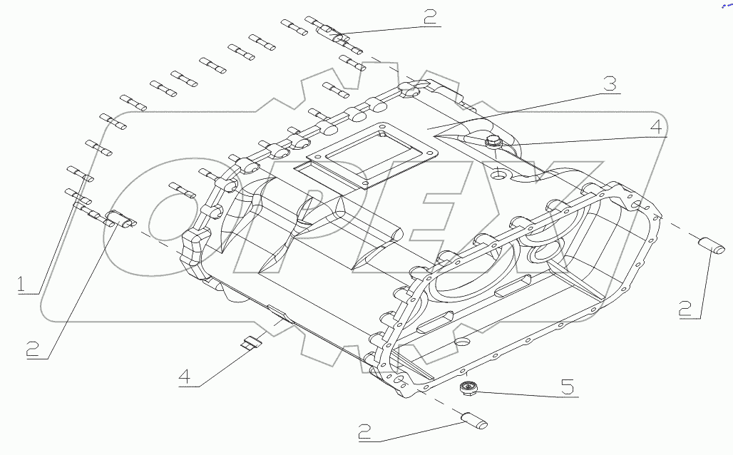  Transmission middle shell assembly