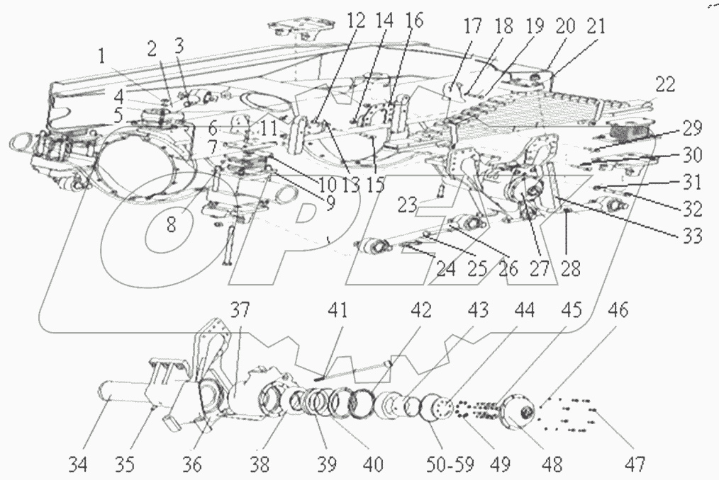  Disconnected balanced suspension