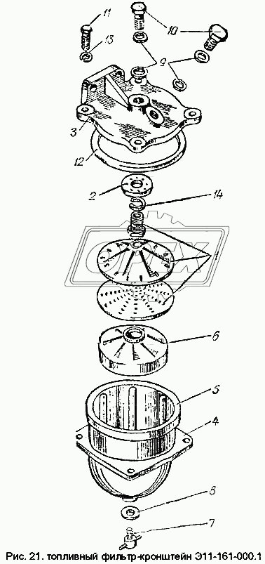 Топливный фильтр-кронштейн Э11-161-000.1