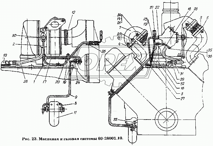 Масляная и газовая системы 60-28001.10