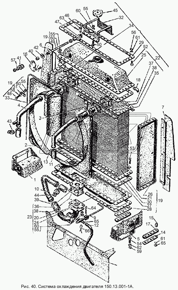 Система охлаждения двигателя 150.13.001-1 А
