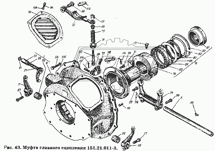 Муфта главного сцепления 151.21.011-3