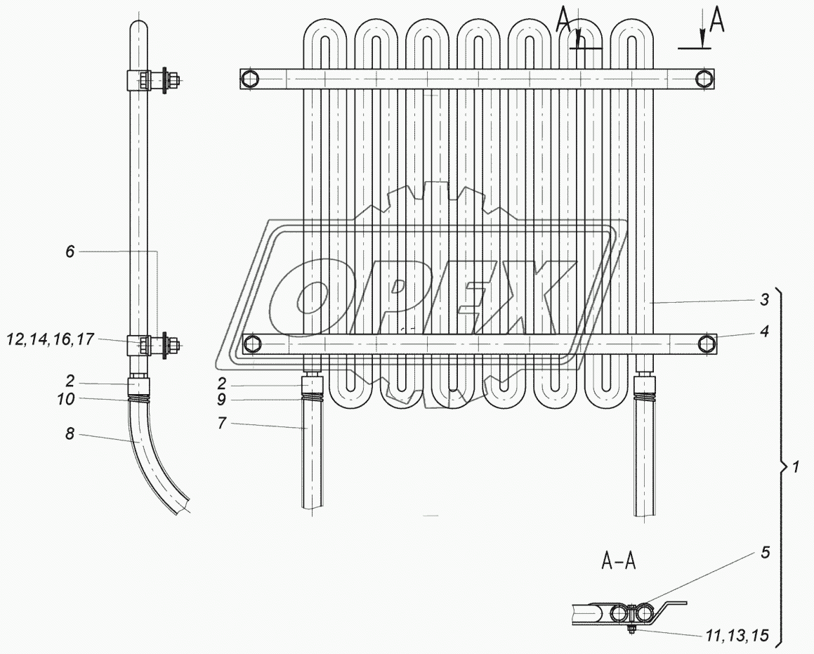 Трубопроводы масляного радиатора 2