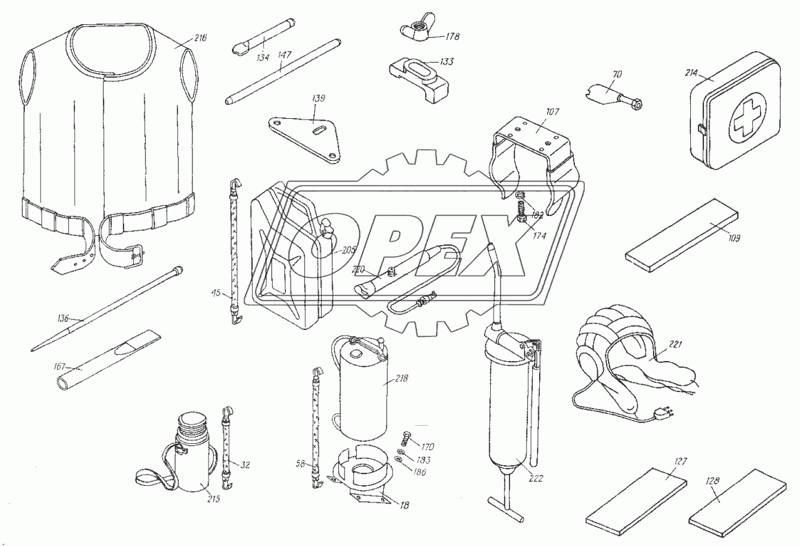 Инструмент и принадлежности. Укладка 6.61.001