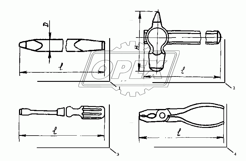 Лом, молоток, отвертка, пассатижи
